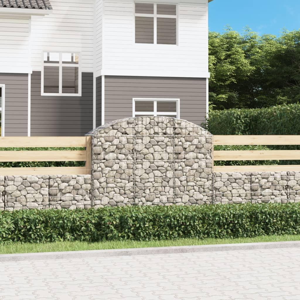 Vidaxx gabion voûté 150x50x120 140 cm en fer galvanisé