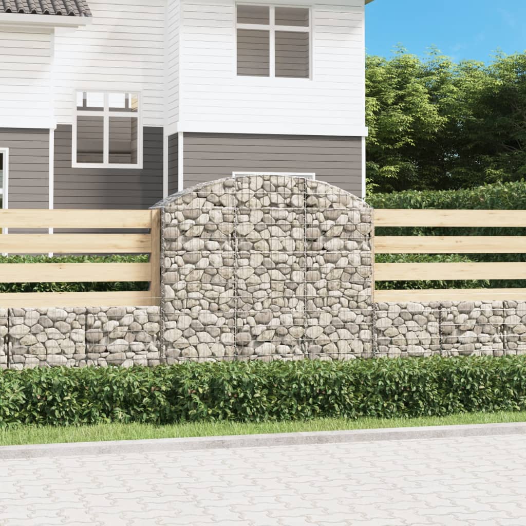 Vidaxx gabion voûté 150x50x140 160 cm en fer galvanisé