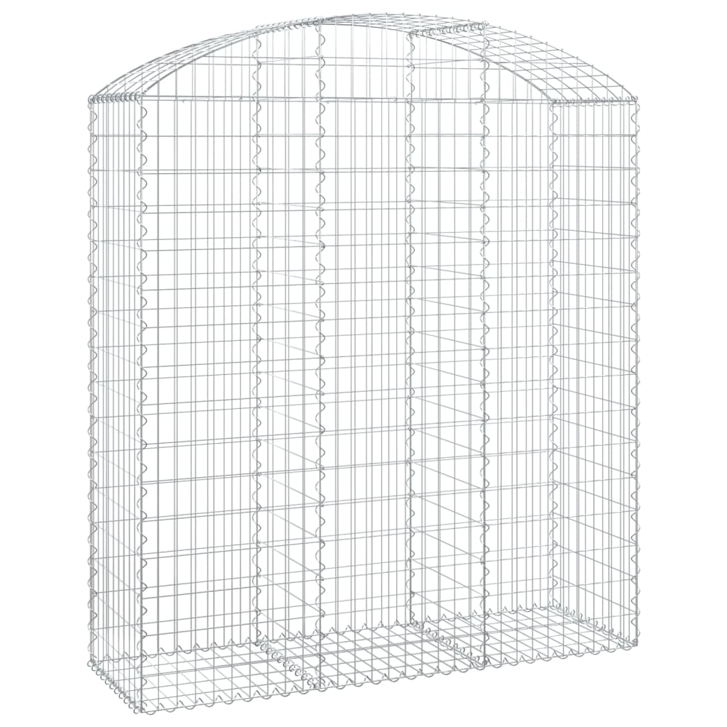 Vidaxx gabion voûté 150x50x160 180 cm en fer galvanisé