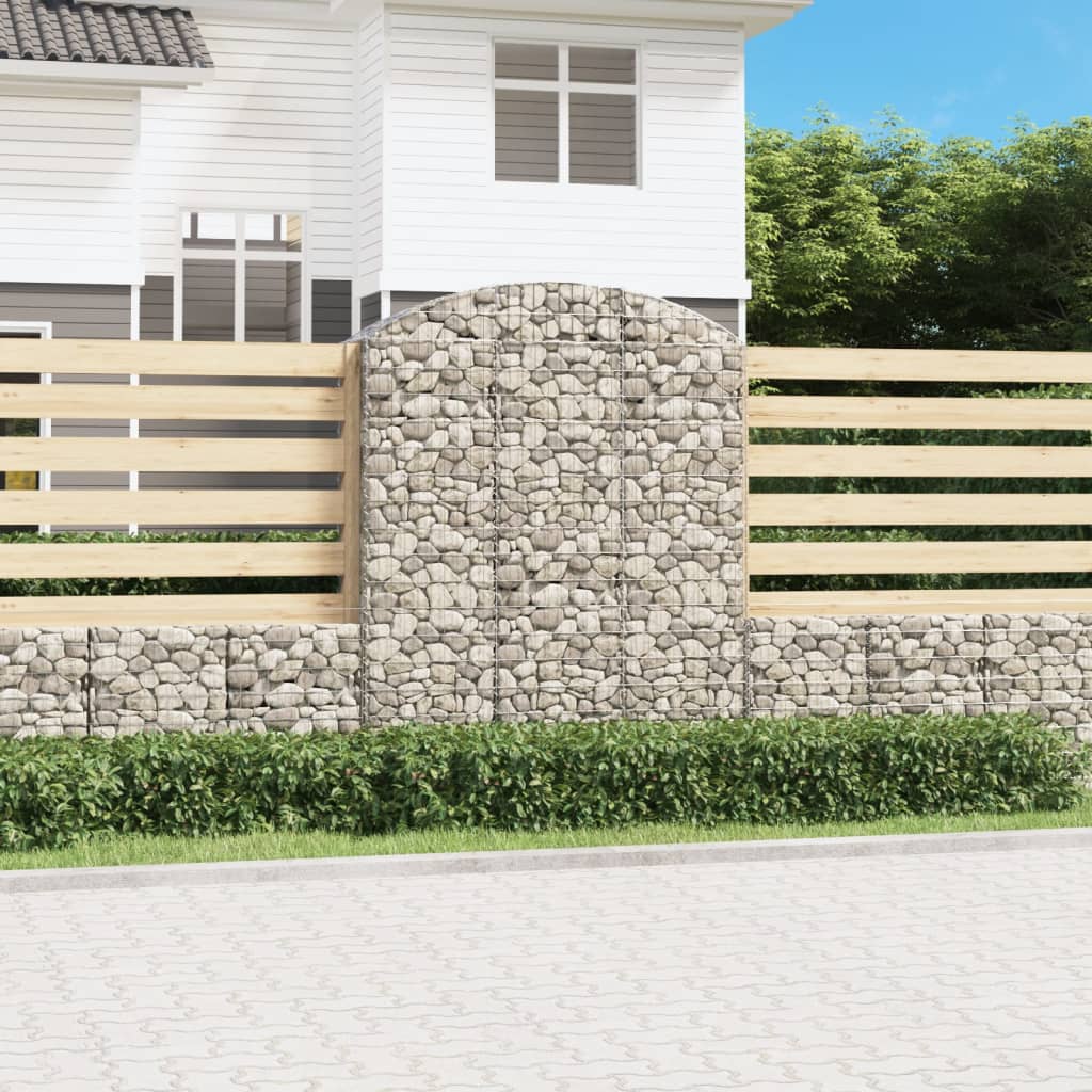 VidaXL Gabion voûté 150x50x180 200 cm fer galvanisé