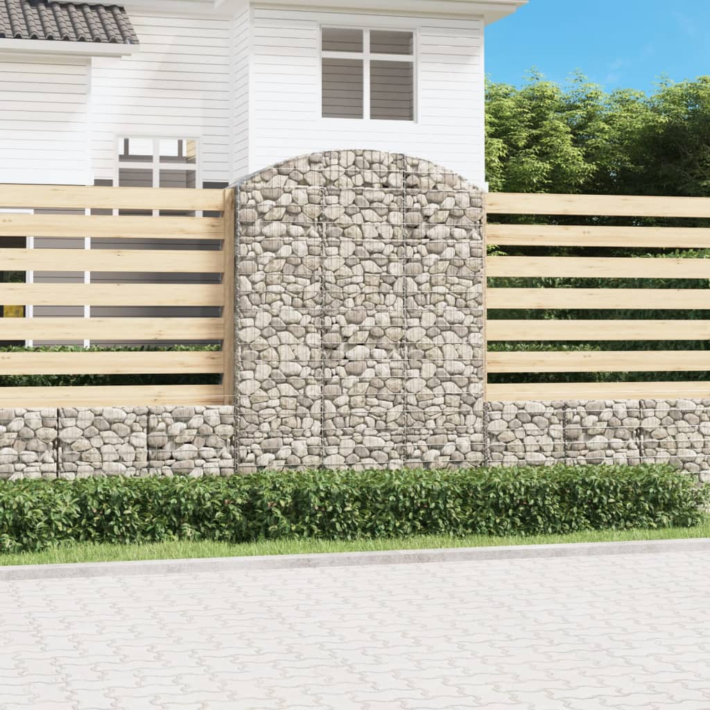 VidaXL Gabion voûté 150x50x200 220 cm fer galvanisé