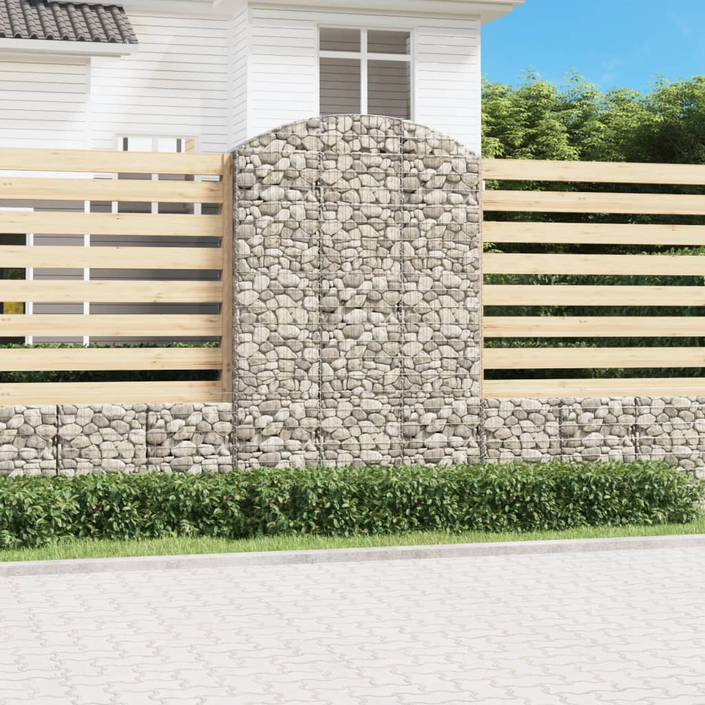 VidaXL Gabion voûté 150x50x220 240 cm fer galvanisé