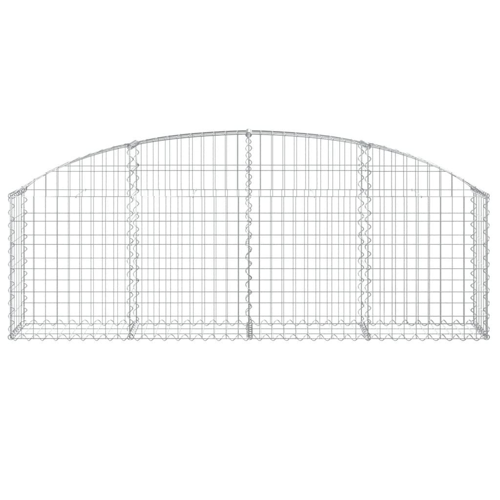 Vidaxx gabion voûté 200x30x60 80 cm en fer galvanisé