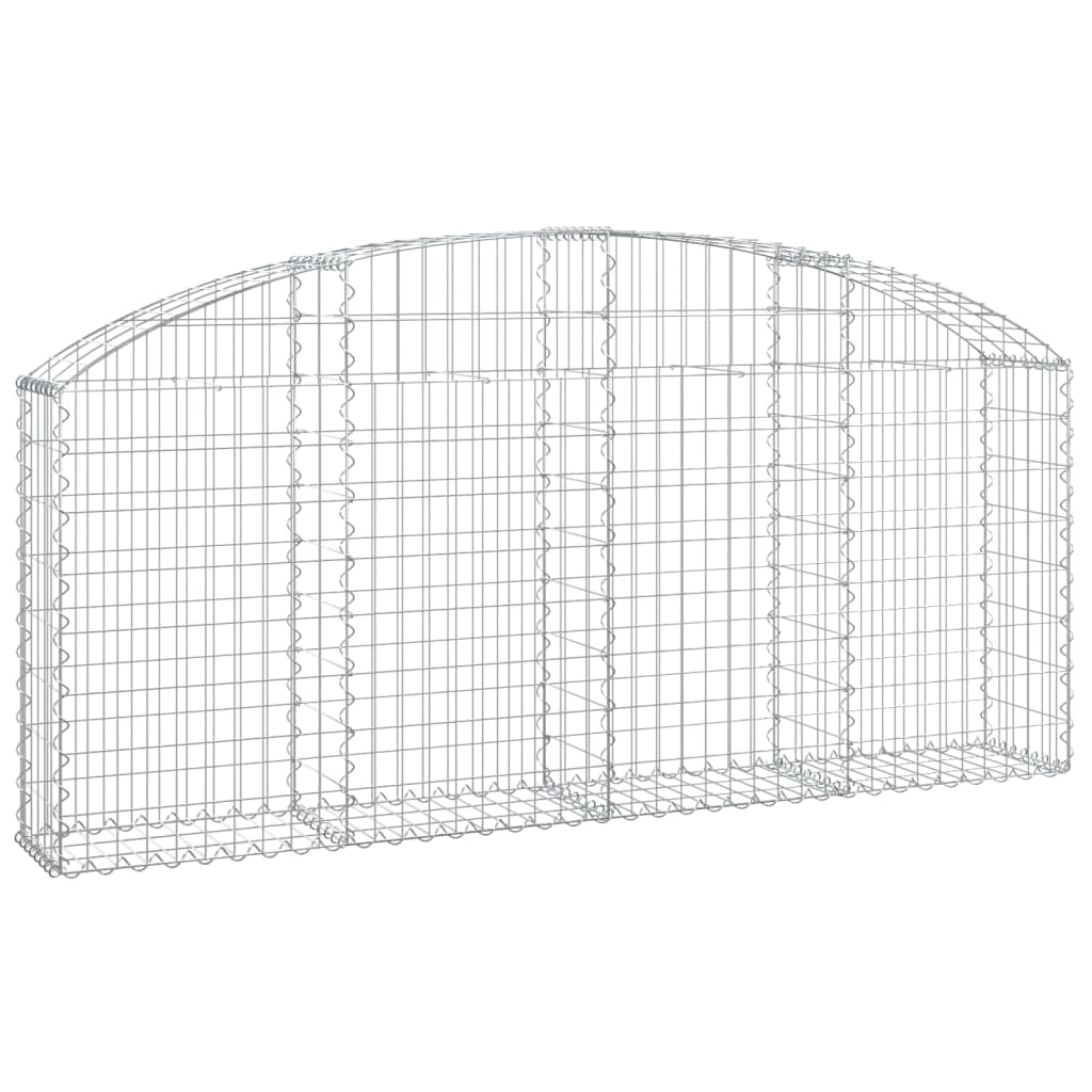 Vidaxx gabion voûté 200x30x80 100 cm en fer galvanisé