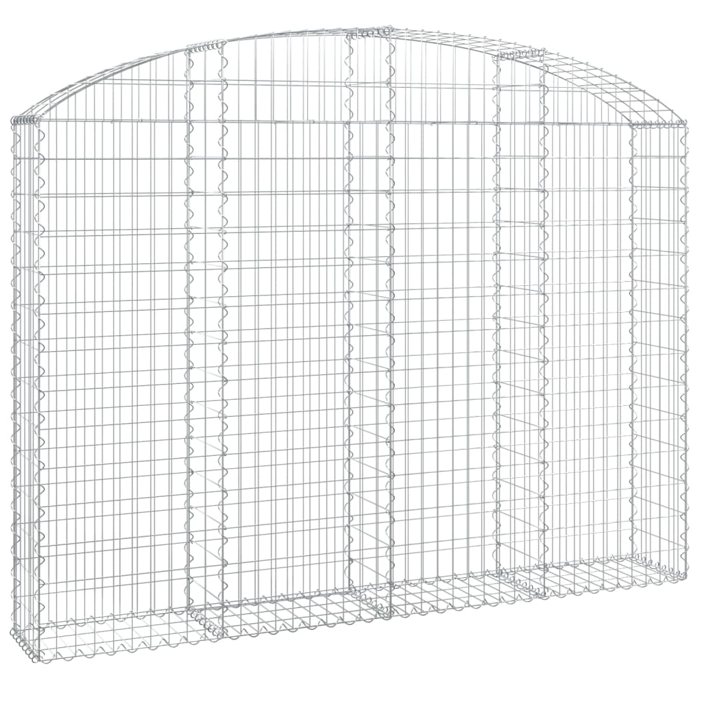 Vidaxx gabion voûté 200x30x140 160 cm en fer galvanisé