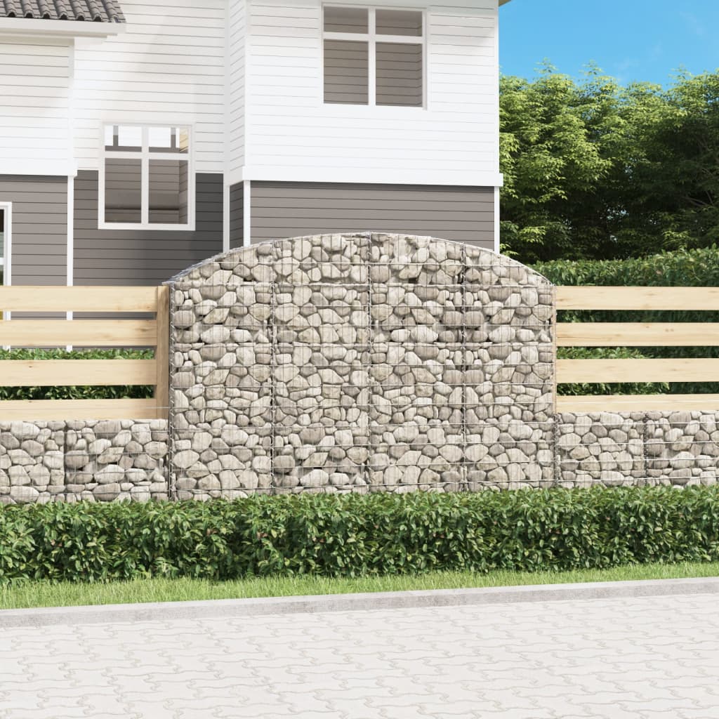 Vidaxx gabion voûté 200x30x140 160 cm en fer galvanisé