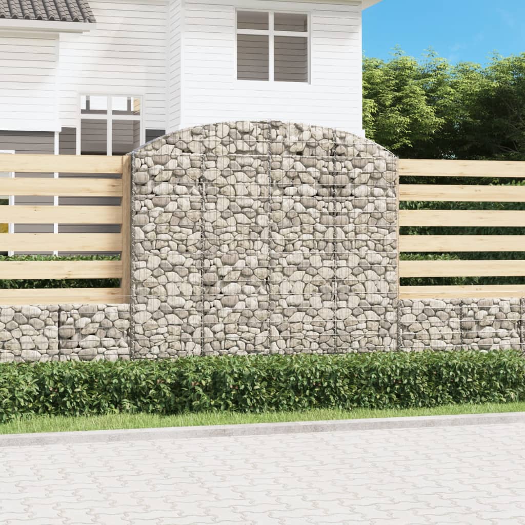 VidaXL Gabion voûté 200x30x180 200 cm fer galvanisé