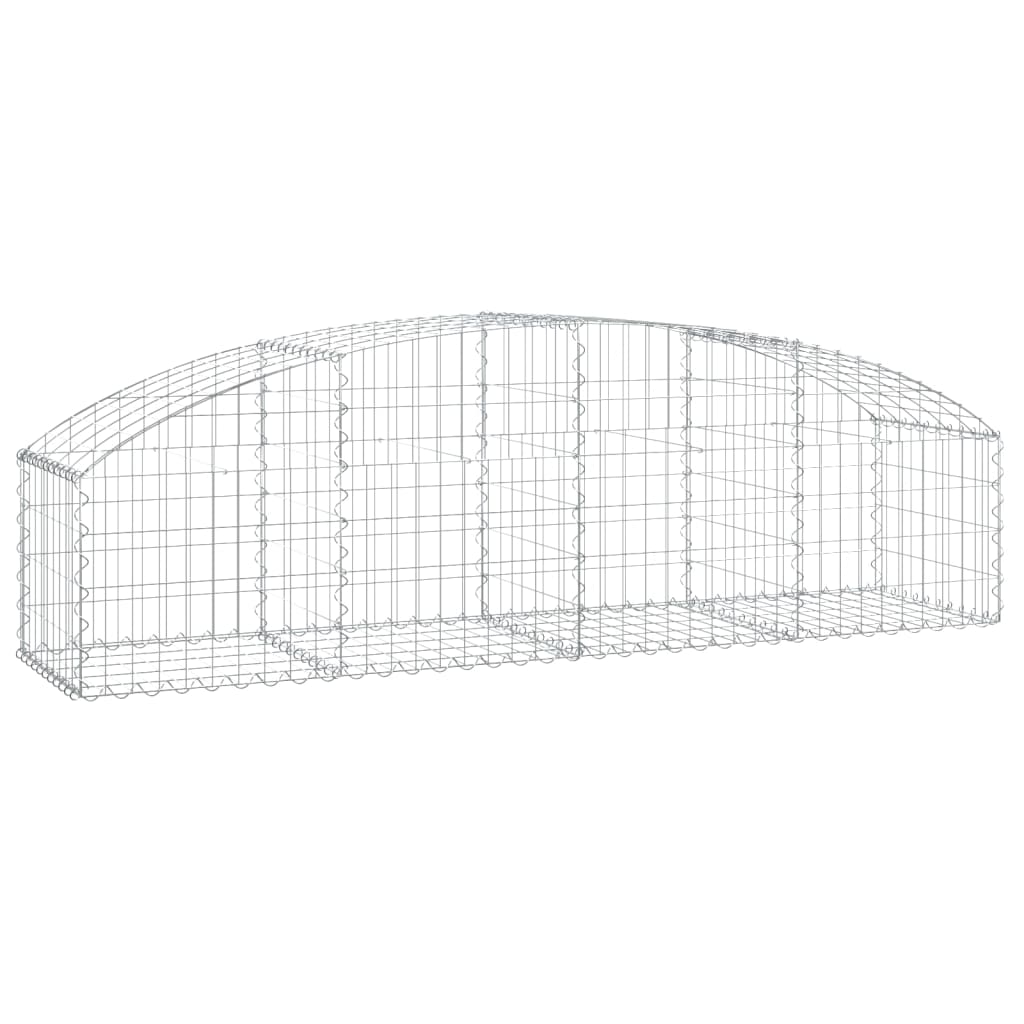 Vidaxx gabion voûté 200x50x40 60 cm en fer galvanisé