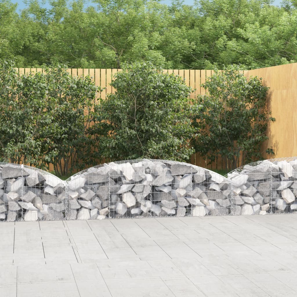 Vidaxx gabion voûté 200x50x40 60 cm en fer galvanisé