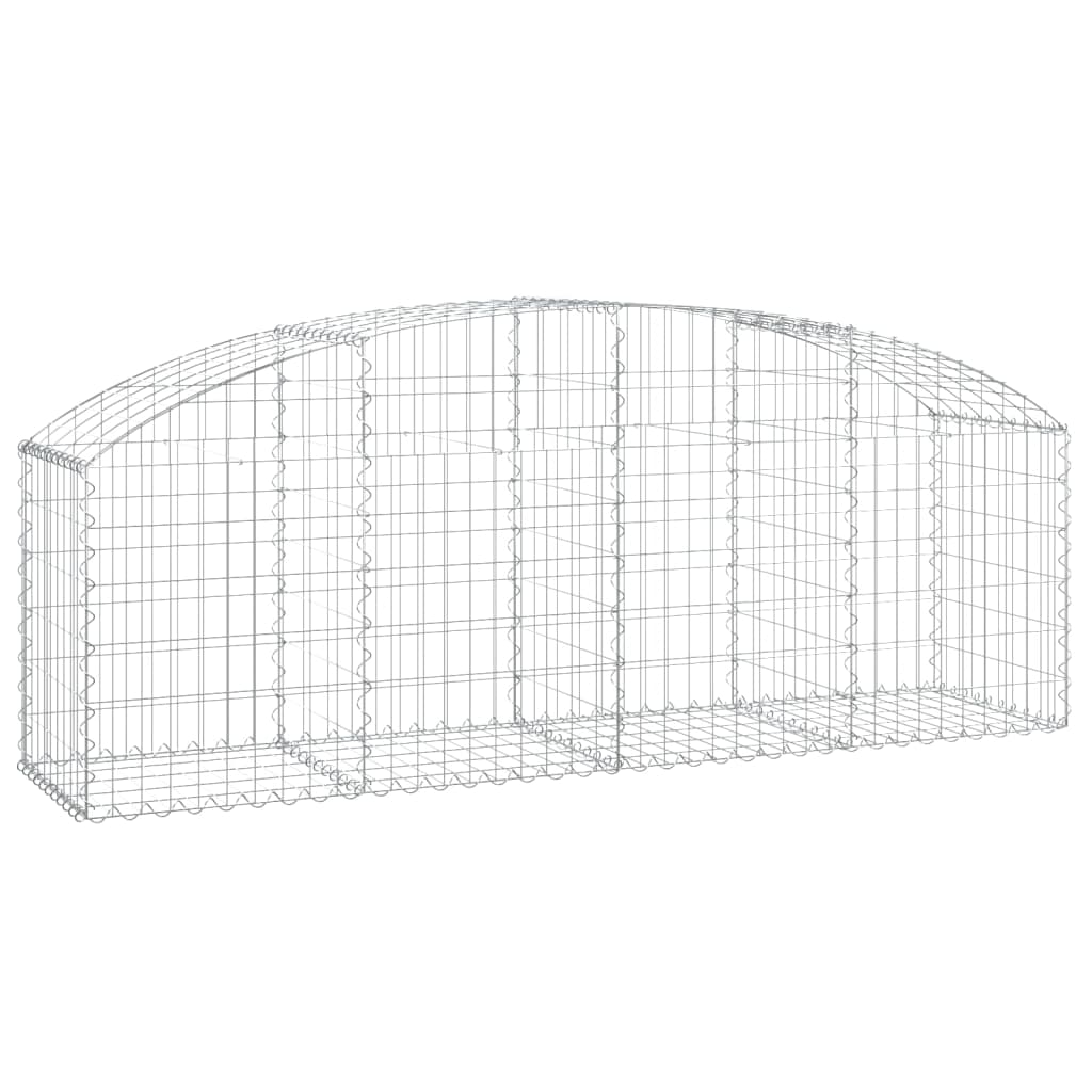 Vidaxx gabion voûté 200x50x60 80 cm en fer galvanisé