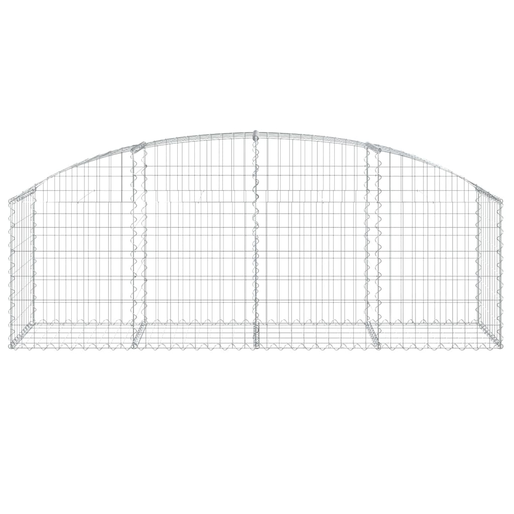 Vidaxx gabion voûté 200x50x60 80 cm en fer galvanisé