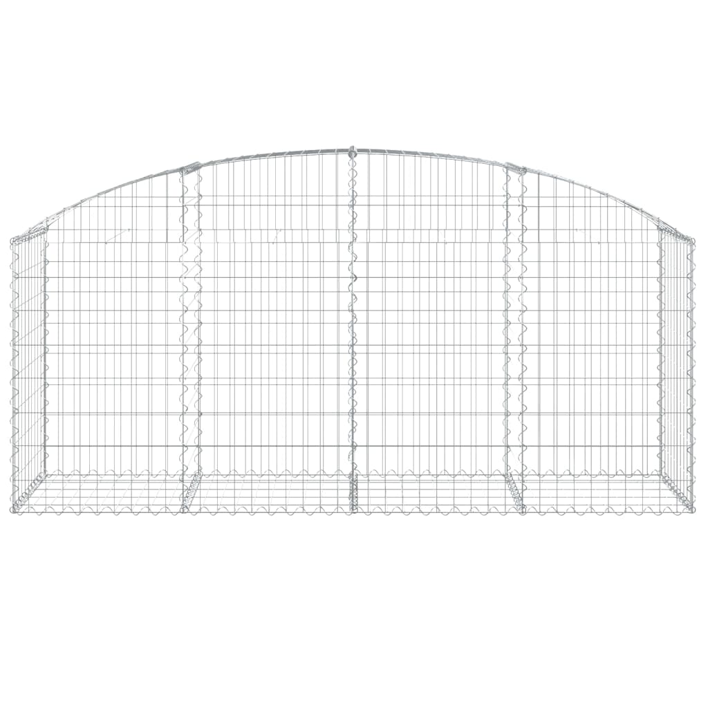 Vidaxx gabion voûté 200x50x80 100 cm en fer galvanisé