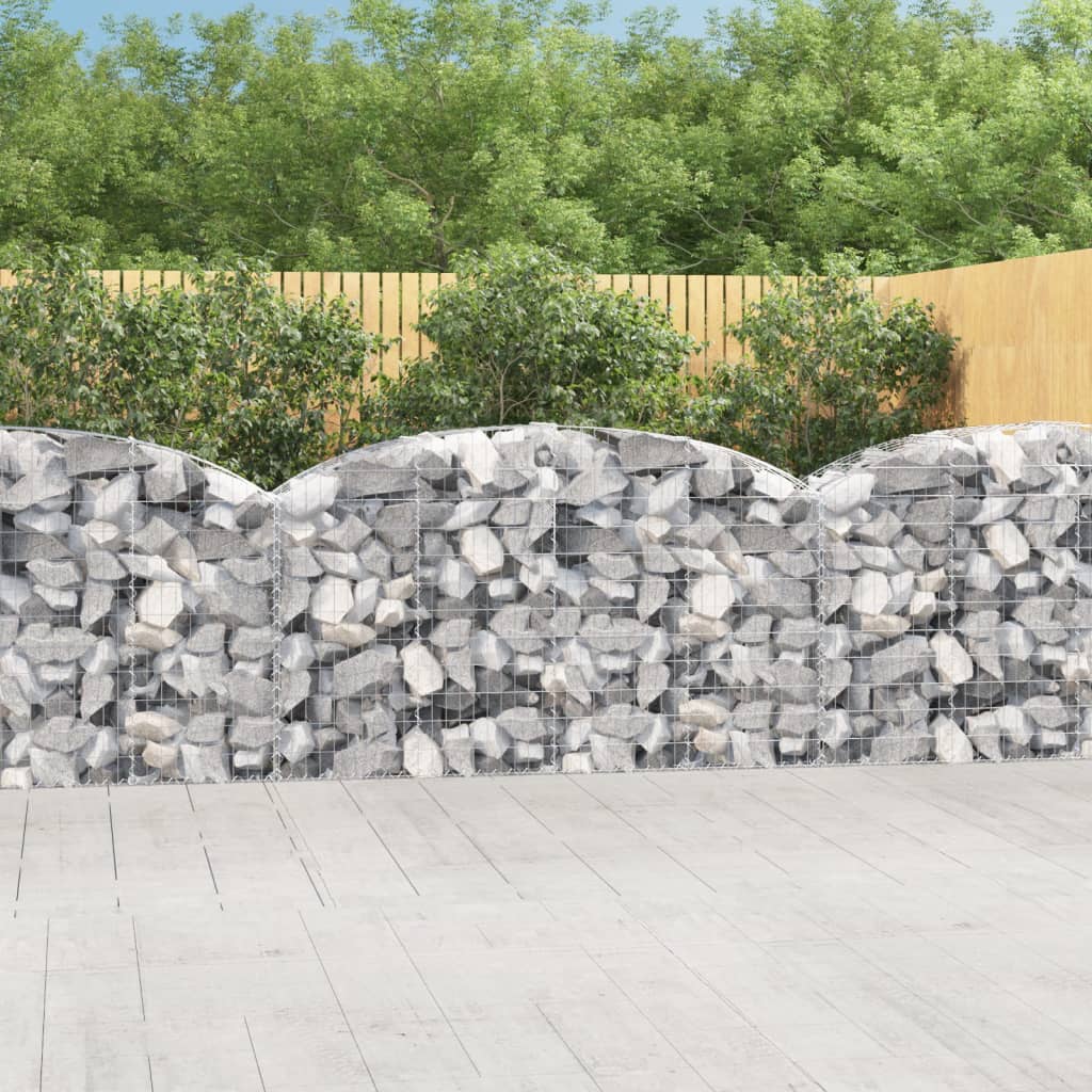 Vidaxx gabion voûté 200x50x100 120 cm en fer galvanisé