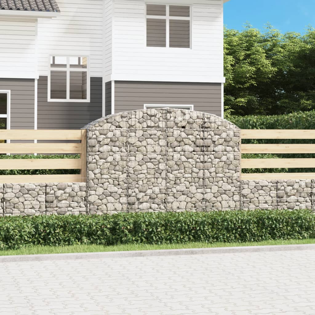 VidaXL Gabion voûté 200x50x140 160 cm fer galvanisé