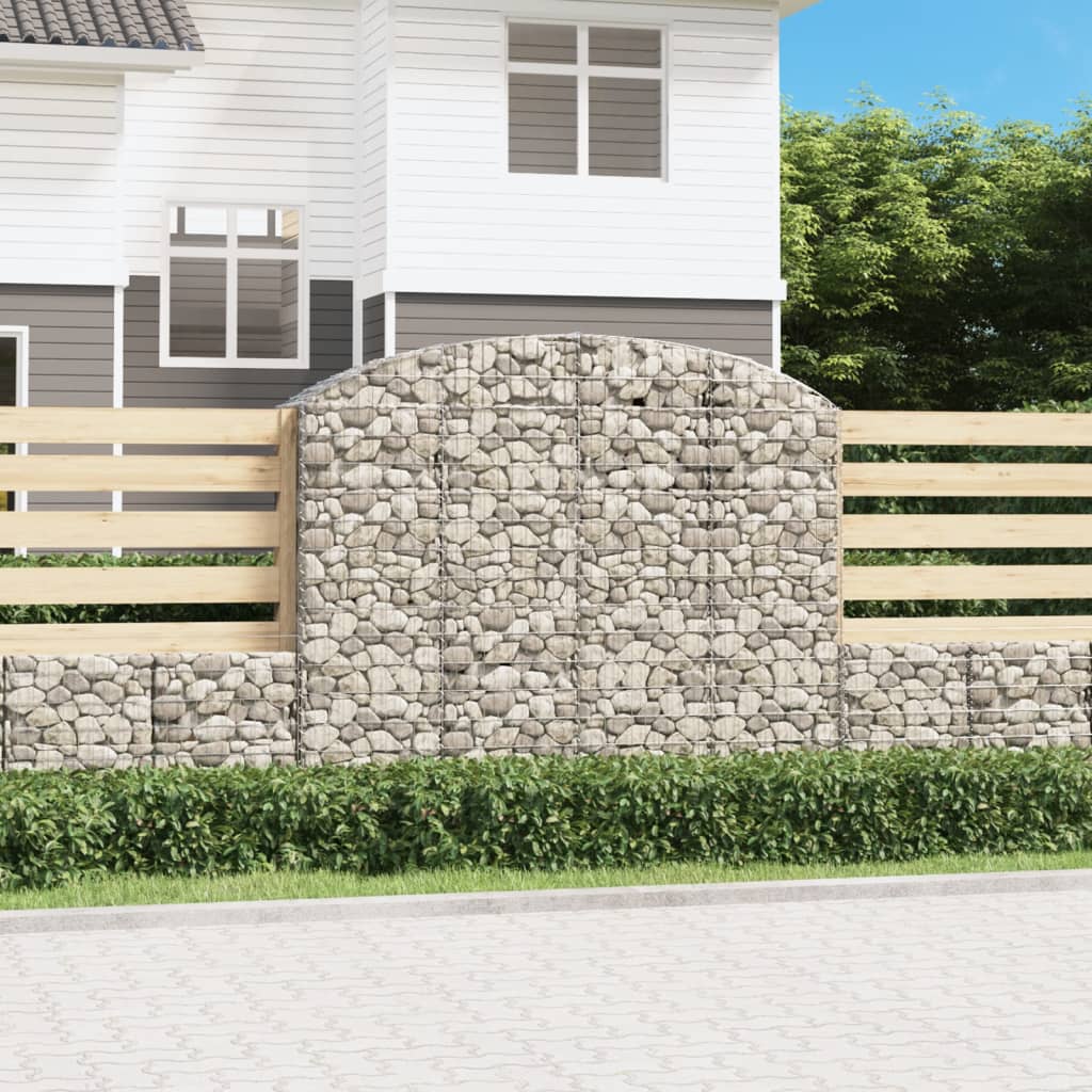 VidaXL Gabion voûté 200x50x160 180 cm fer galvanisé