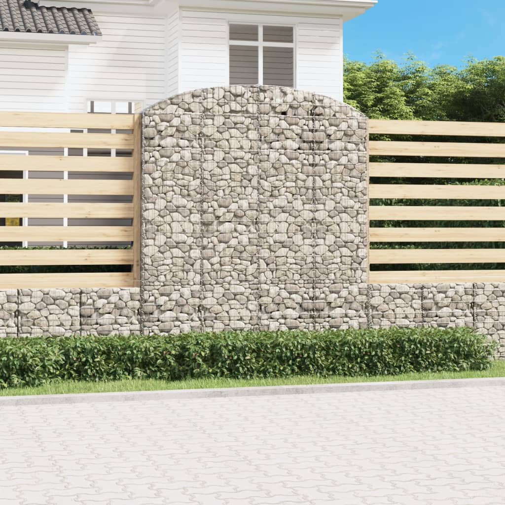 VidaXL Gabion voûté 200x50x220 240 cm fer galvanisé
