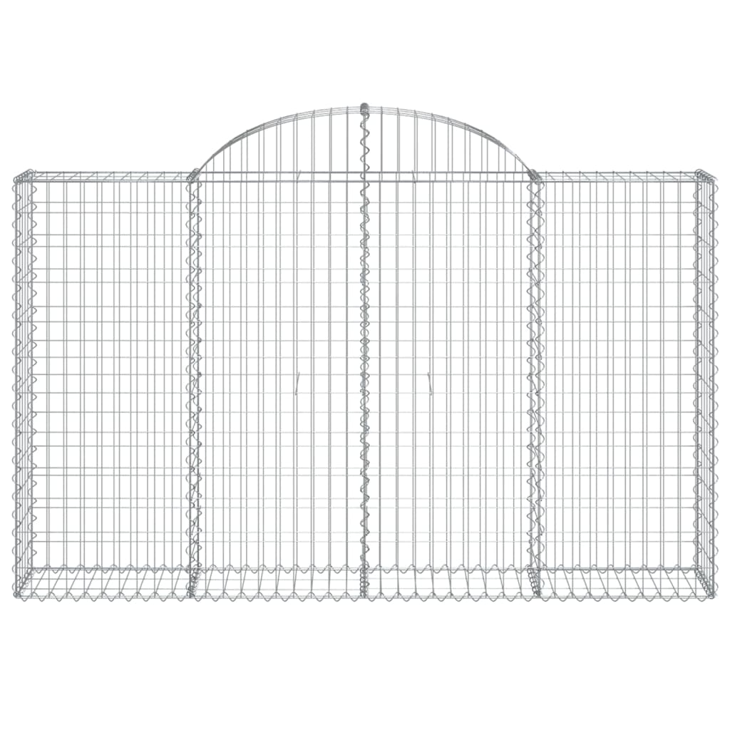 Vidaxx gabion voûté 200x30x120 140 cm en fer galvanisé