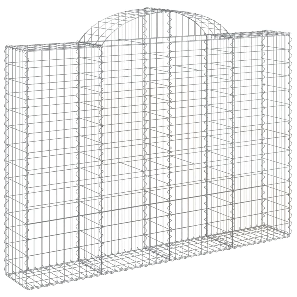 Vidaxx gabion voûté 200x30x140 160 cm en fer galvanisé
