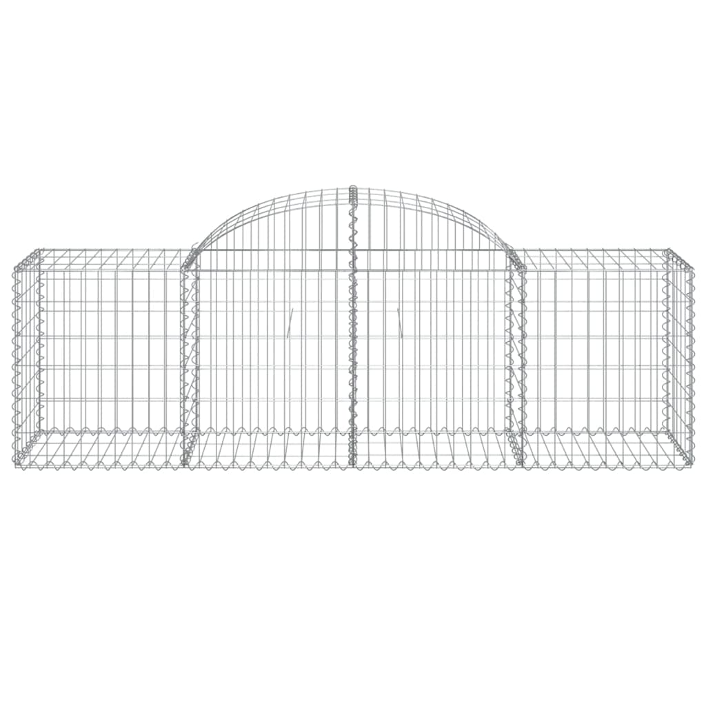 Vidaxx gabion voûté 200x50x60 80 cm en fer galvanisé