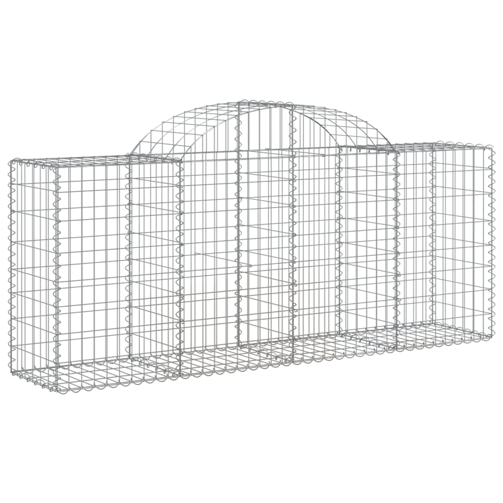 Vidaxx gabion voûté 200x50x80 100 cm en fer galvanisé