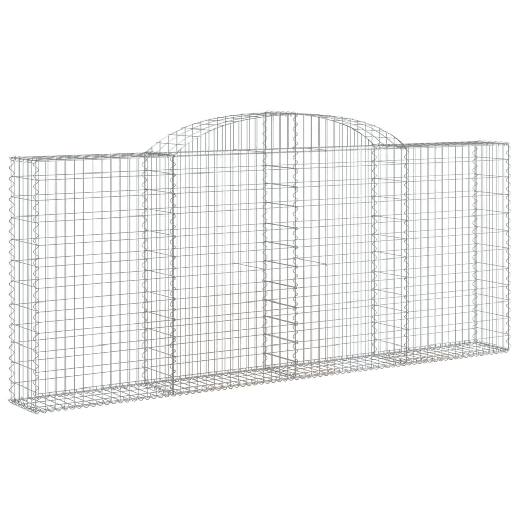 VidaXL Gabion voûté 300x30x120 140 cm fer galvanisé