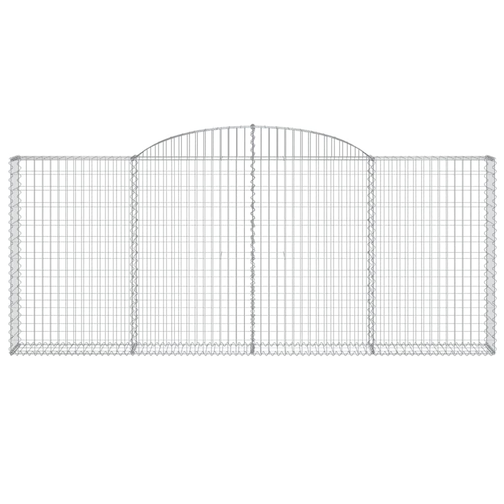 VidaXL Gabion voûté 300x30x120 140 cm fer galvanisé