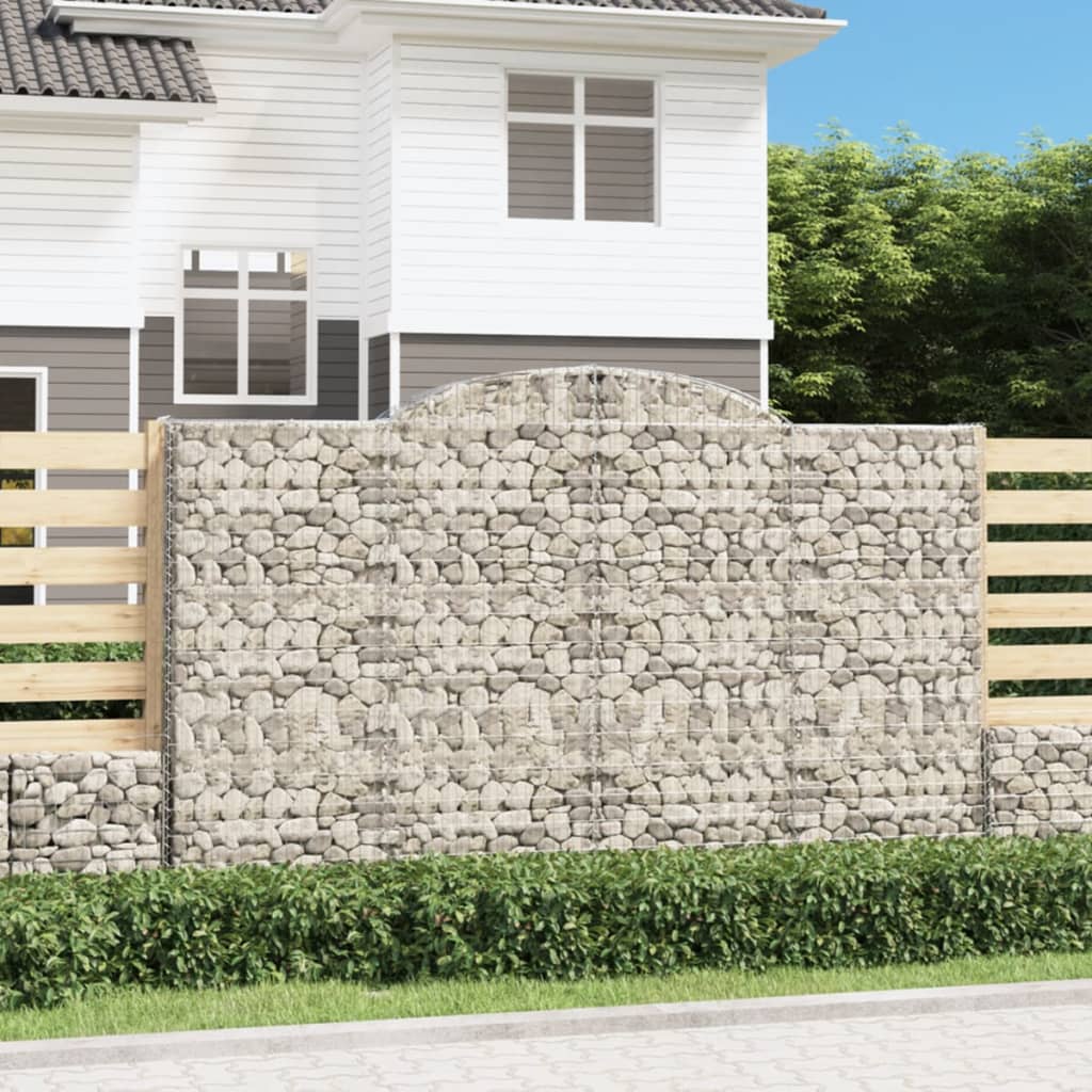 VidaXL Gabion voûté 300x30x180 200 cm fer galvanisé
