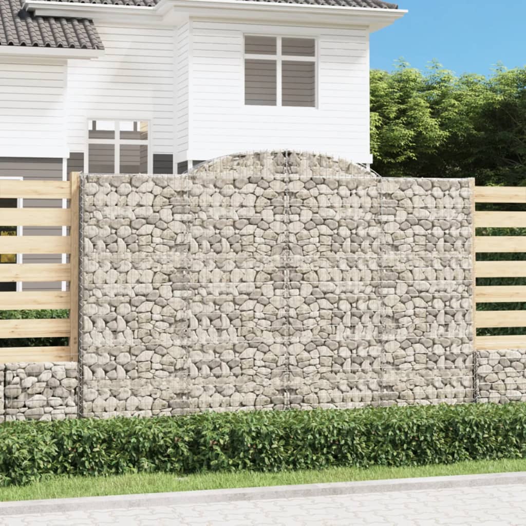 VidaXL Gabion voûté 300x30x200 220 cm fer galvanisé