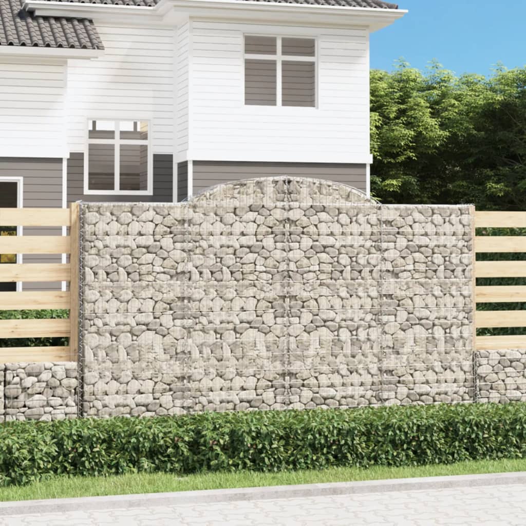 VidaXL Gabion voûté 300x50x180 200 cm fer galvanisé