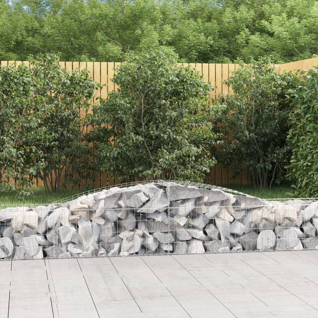 Vidaxx gabion voûté 400x50x40 60 cm en fer galvanisé