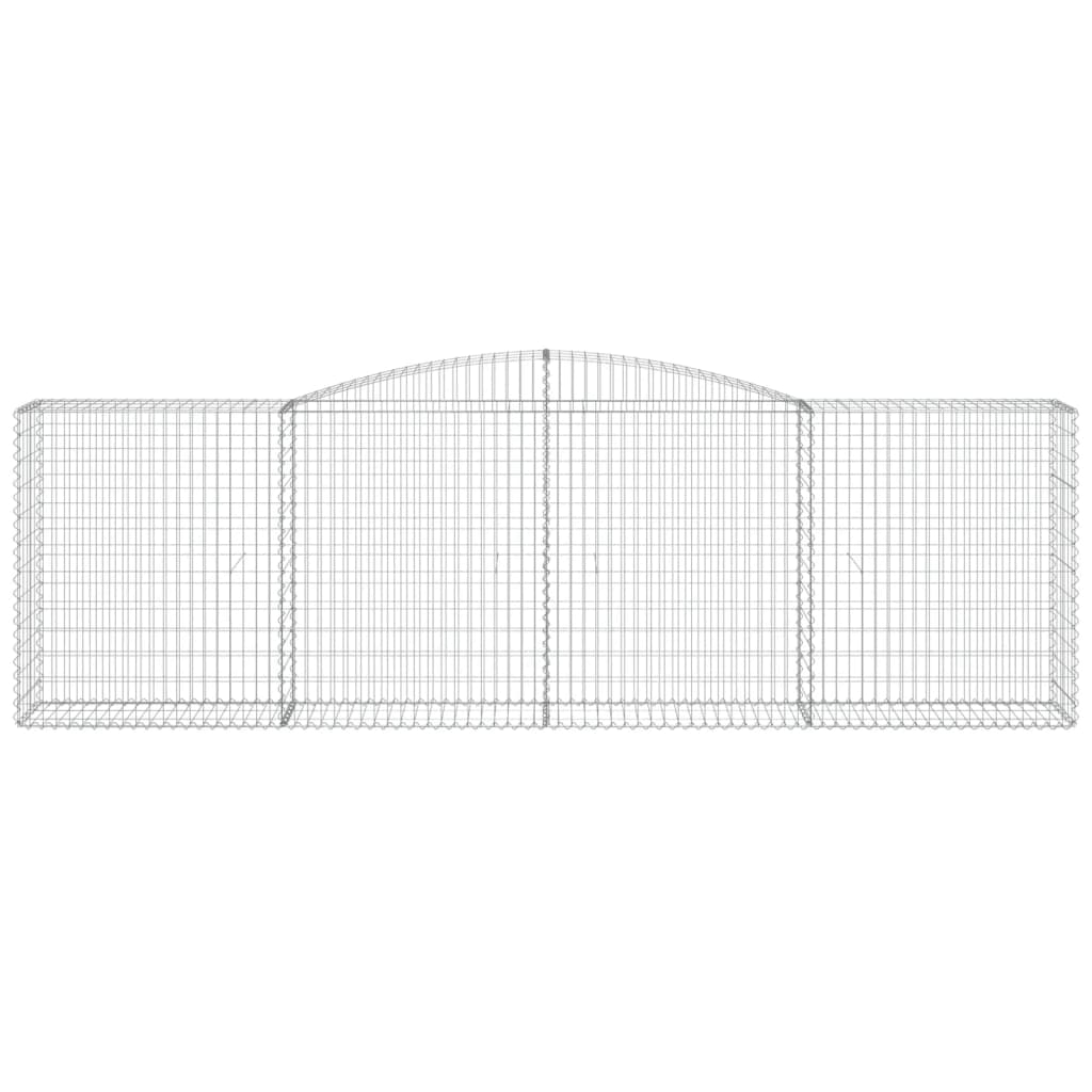 VidaXL Gabion voûté 400x50x120 140 cm fer galvanisé