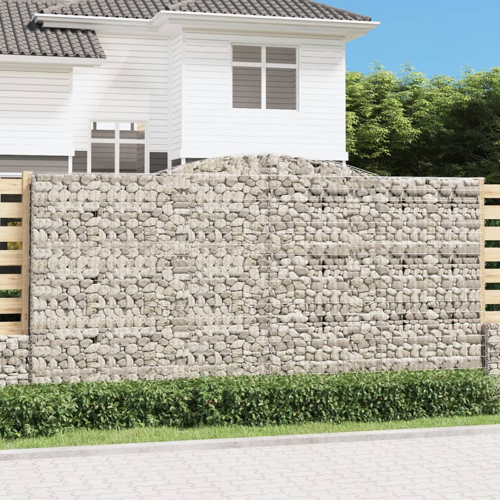 VidaXL Gabion voûté 400x50x200 220 cm fer galvanisé