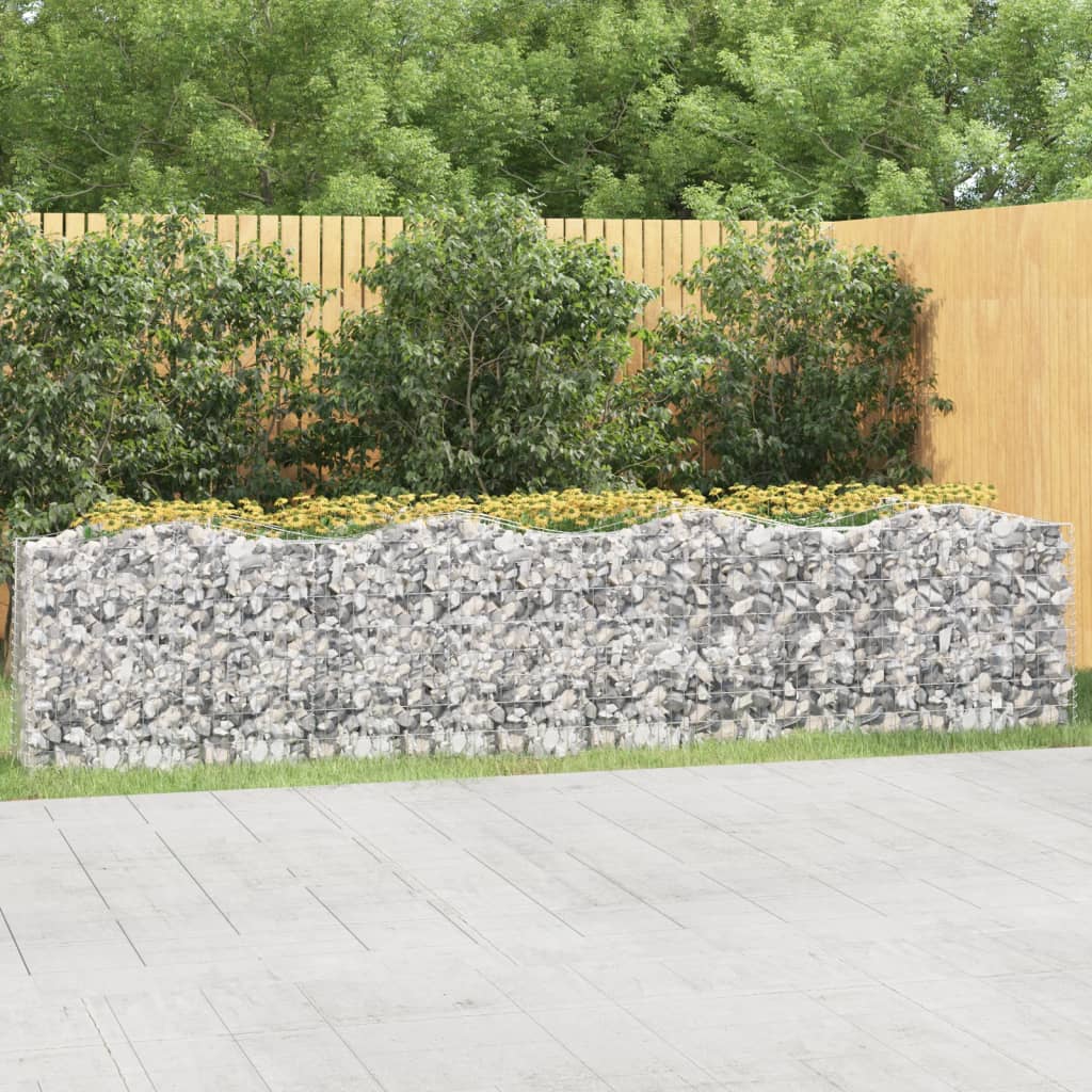 VidaXL Gabion voûté surélevé 400x50x100 cm en fer galvanisé