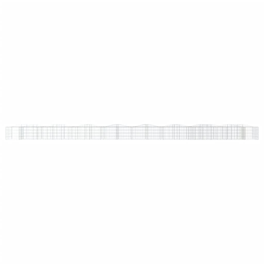 VidaXL Gabion voûté surélevé 800x100x50 cm en fer galvanisé