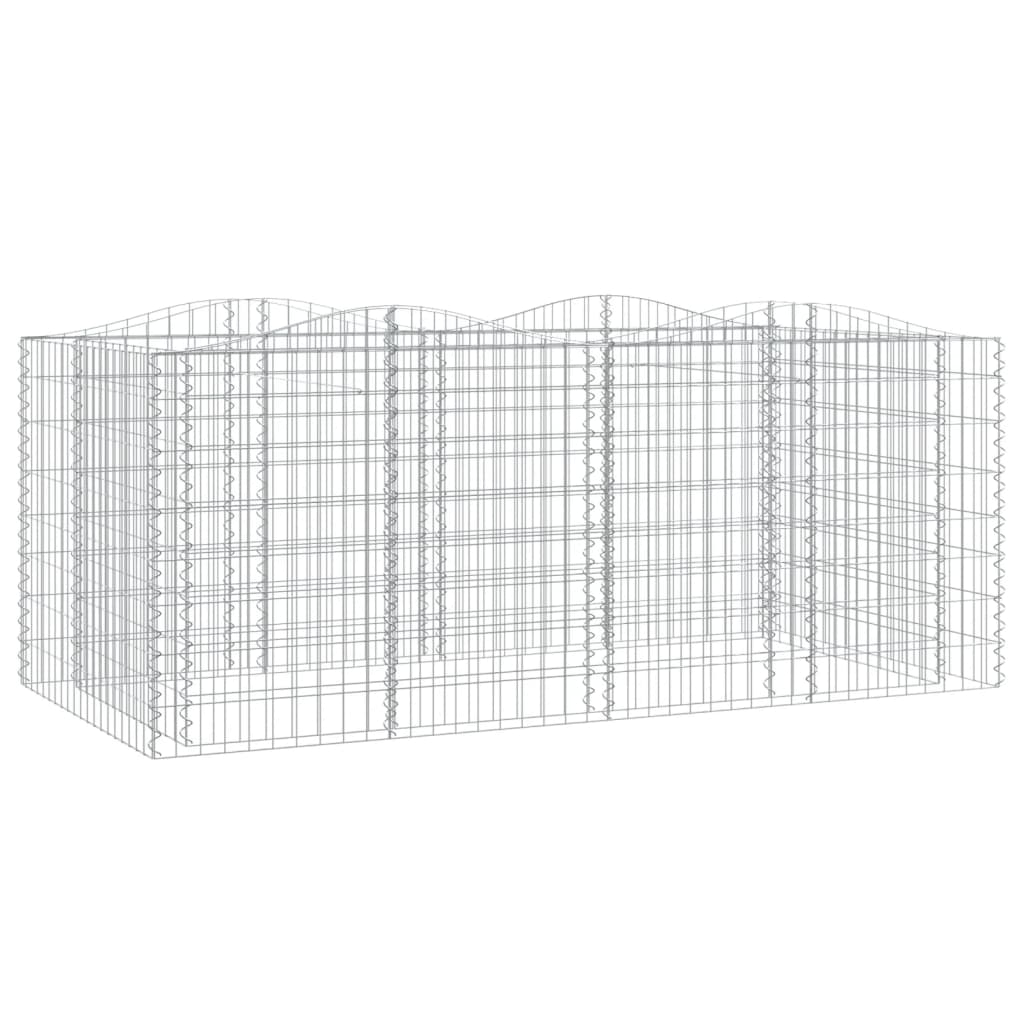 VidaXL Gabion voûté surélevé 200x100x100 cm en fer galvanisé
