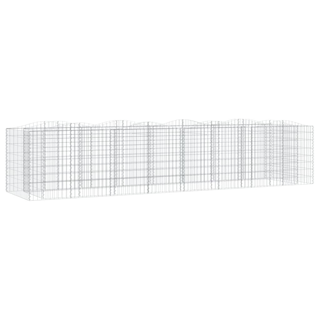 VidaXL Gabion voûté surélevé 400x100x100 cm en fer galvanisé