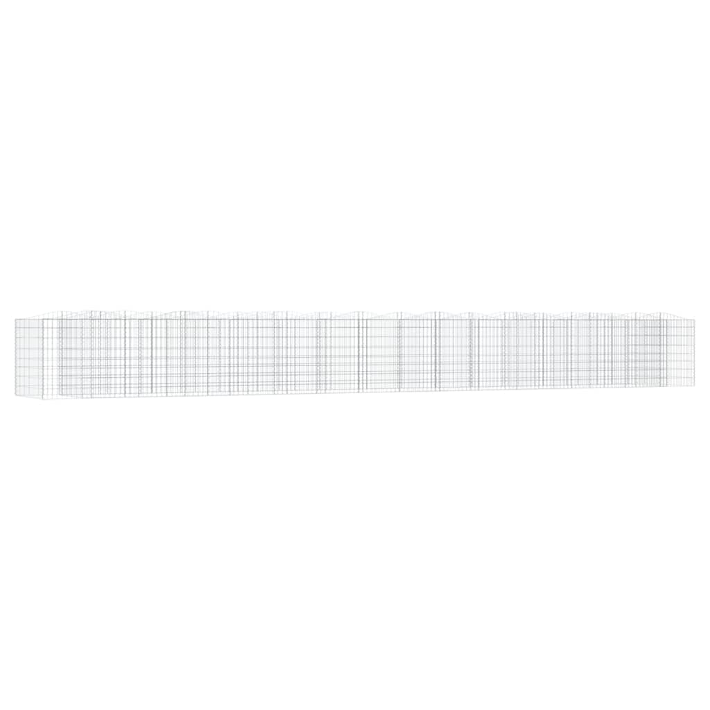 VidaXL Gabion voûté surélevé 800x100x100 cm en fer galvanisé