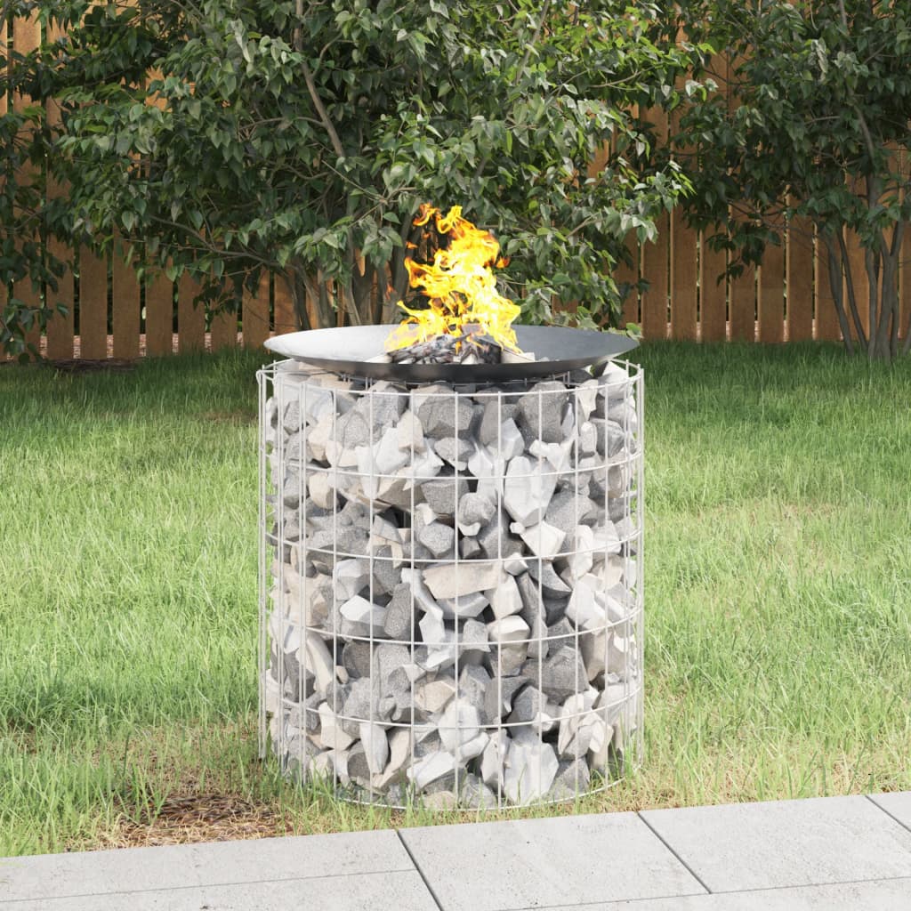 Foyer gabion Vidaxl ø 50 cm en fer galvanisé