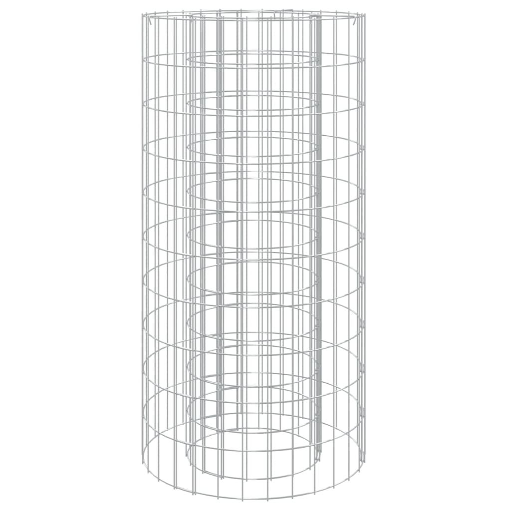 Foyer gabion Vidaxl ø 50 cm en fer galvanisé