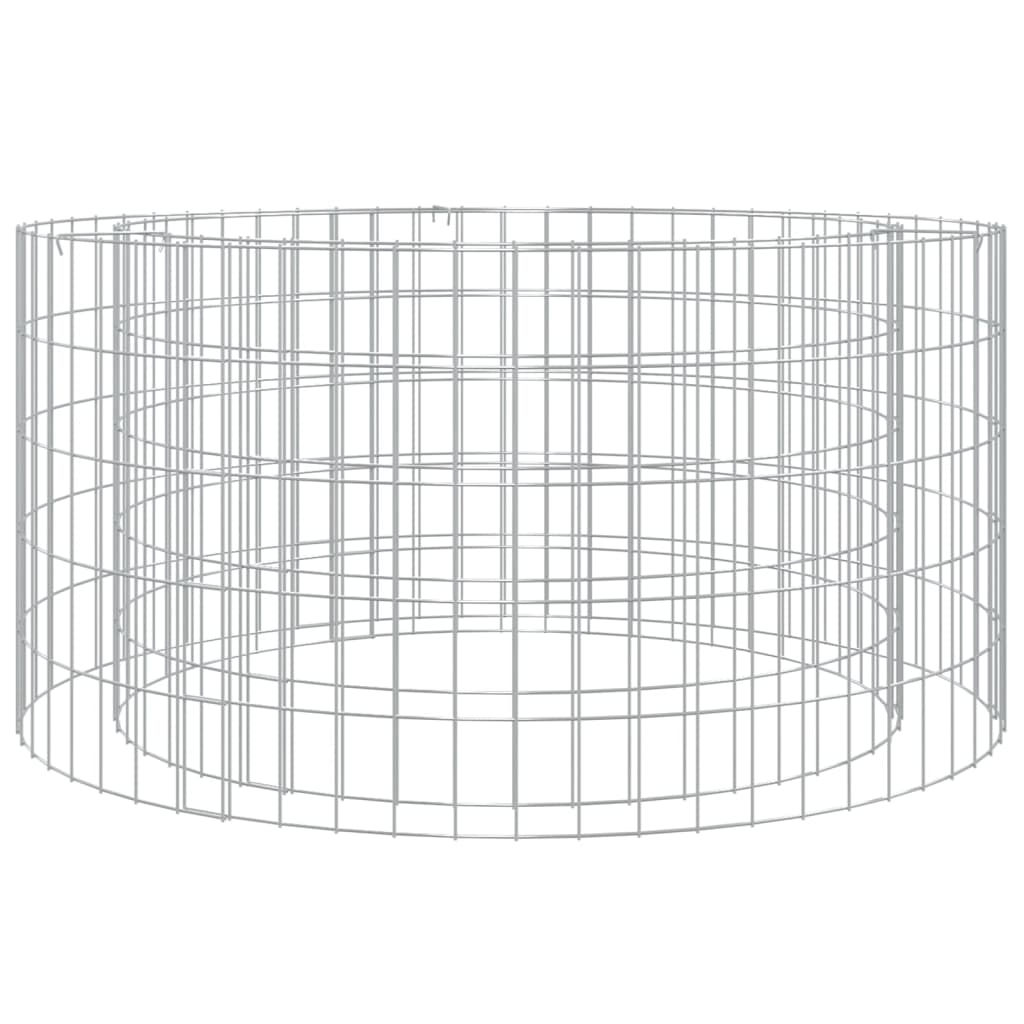Foyer gabion Vidaxl ø 100 cm en fer galvanisé
