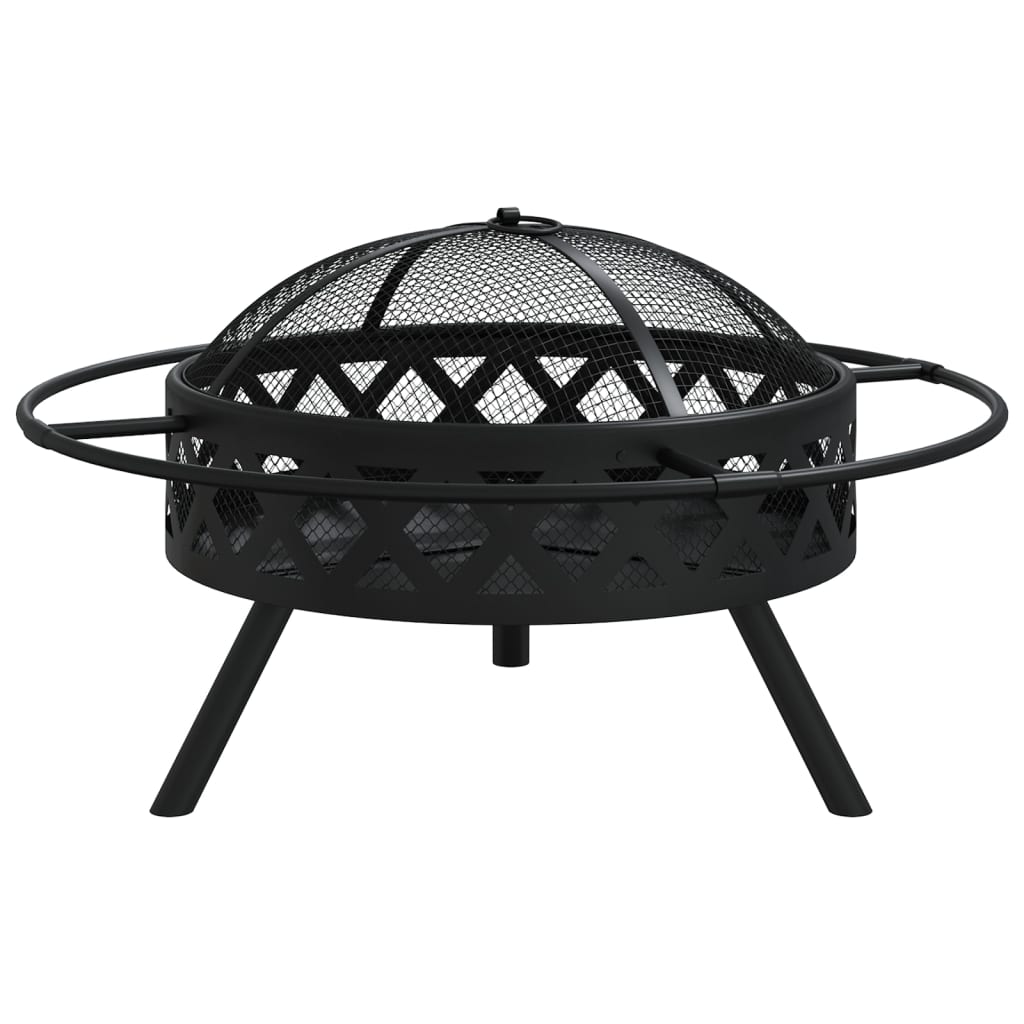 VidaXL brasero avec tisonnier xxl 70 cm en acier