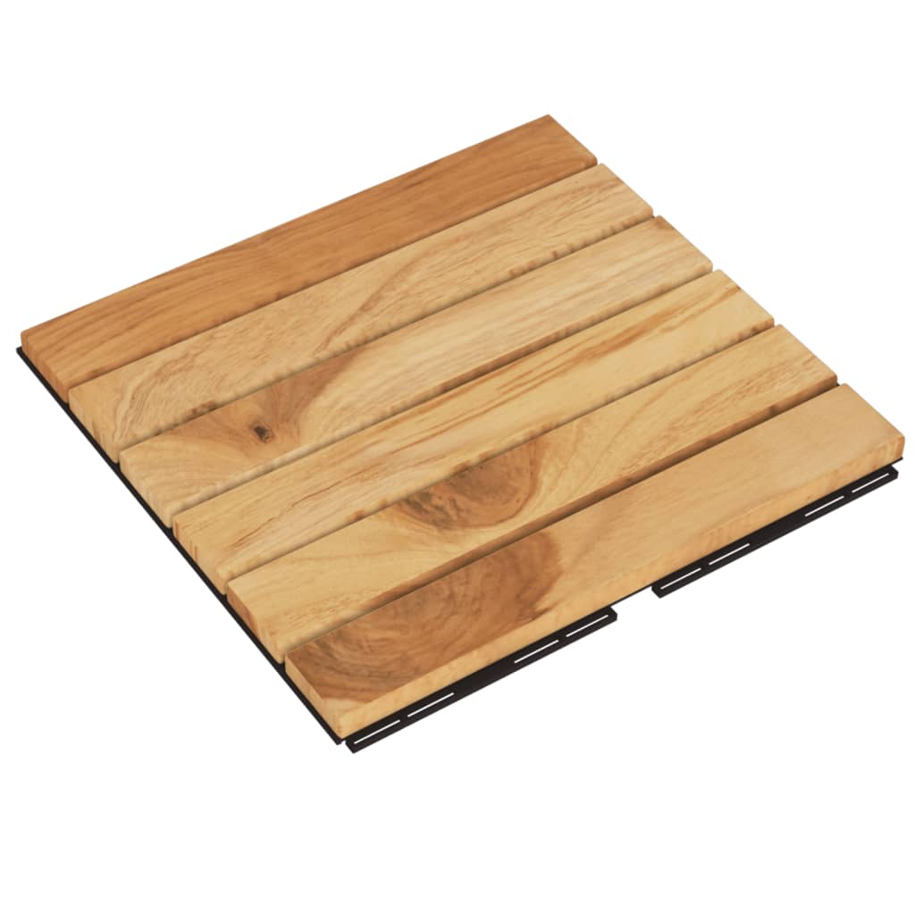 VidaXL Carreaux de terrasse 20 pcs 30x30 cm motif vertical en teck massif