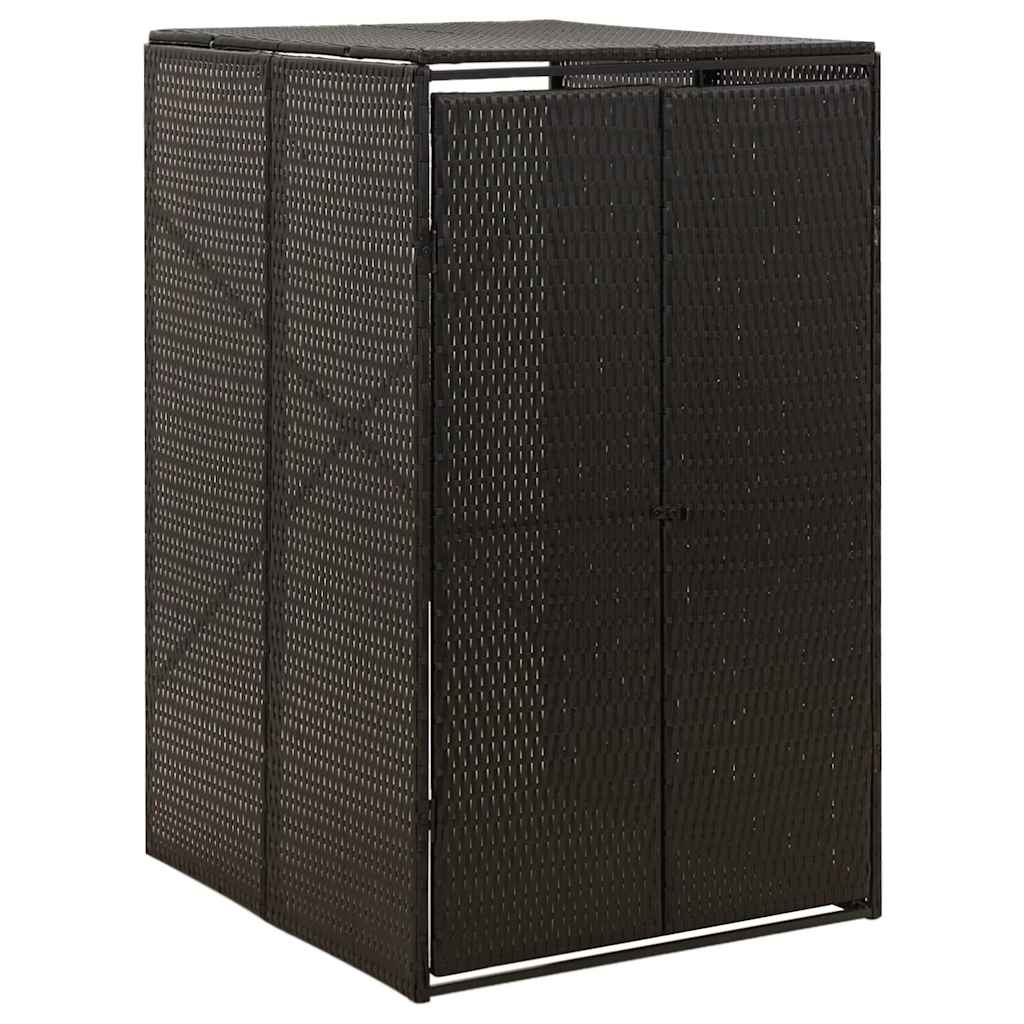 VidaXL Conteneur de rangement simple 70x80x117 cm poly rotin noir