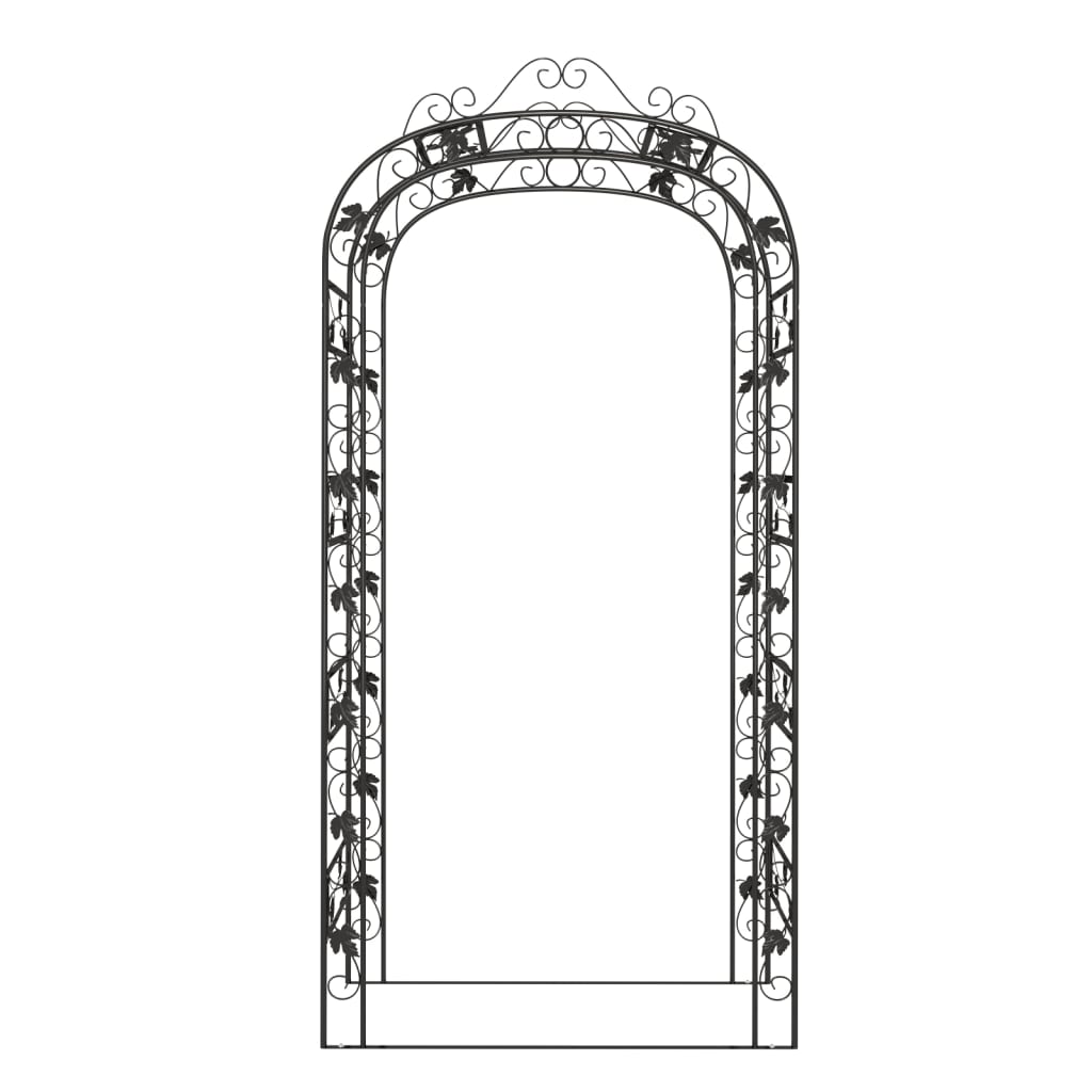 VidaXL arche de jardin 116x45x240 cm acier noir