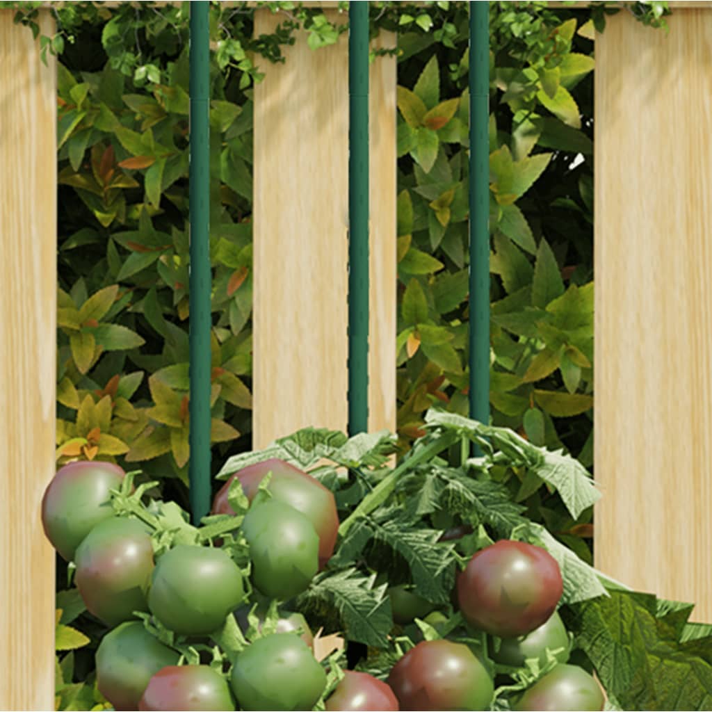 VidaXL Tuteurs pour plantes 30 pcs 60 cm acier vert