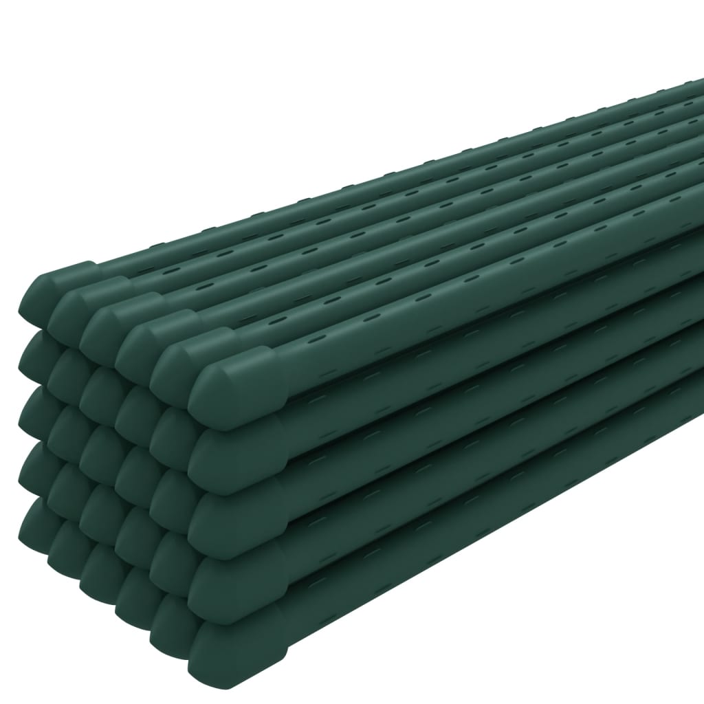 VidaXL Tuteurs pour plantes 30 pcs 180 cm acier vert