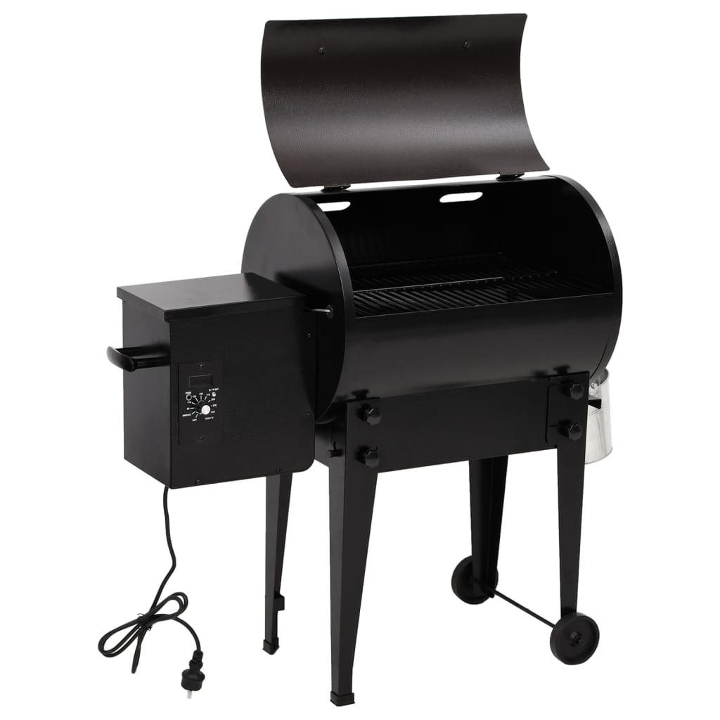 Vidaxl barbecue à pellets 94 cm fer noir