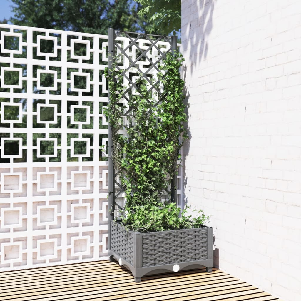 Vidaxx jardinière avec treillis 40x40x121,5 cm polypropylène