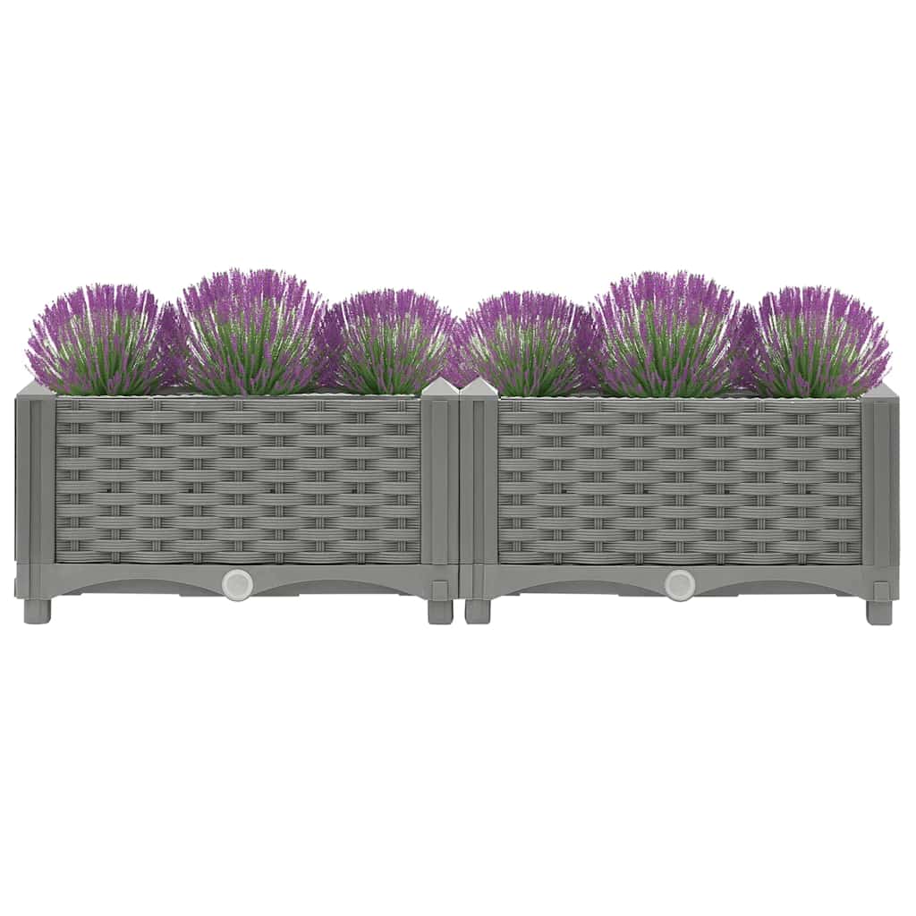 Vidaxx jardinière surélevée 80x40x23 cm polypropylène