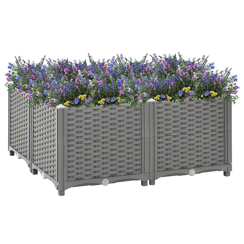 VidaXL jardinière surélevée 80x80x38 cm polypropylène